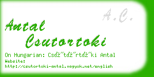 antal csutortoki business card